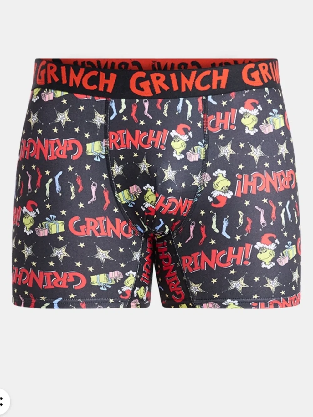 Dr. Seuss The Grinch Men’s Green and Red Boxer Briefs Size Large NWT